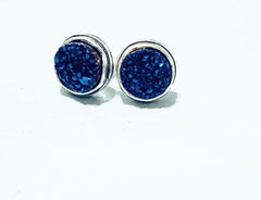 Sterling Silver with Druzy Quartz
